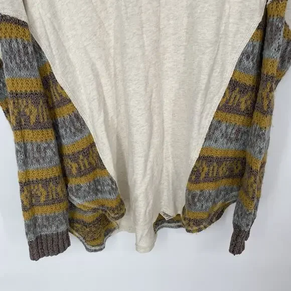 Free People Beautiful Sinner Oversized Pullover Poncho Sweater Women's Size L - Picture 5 of 9